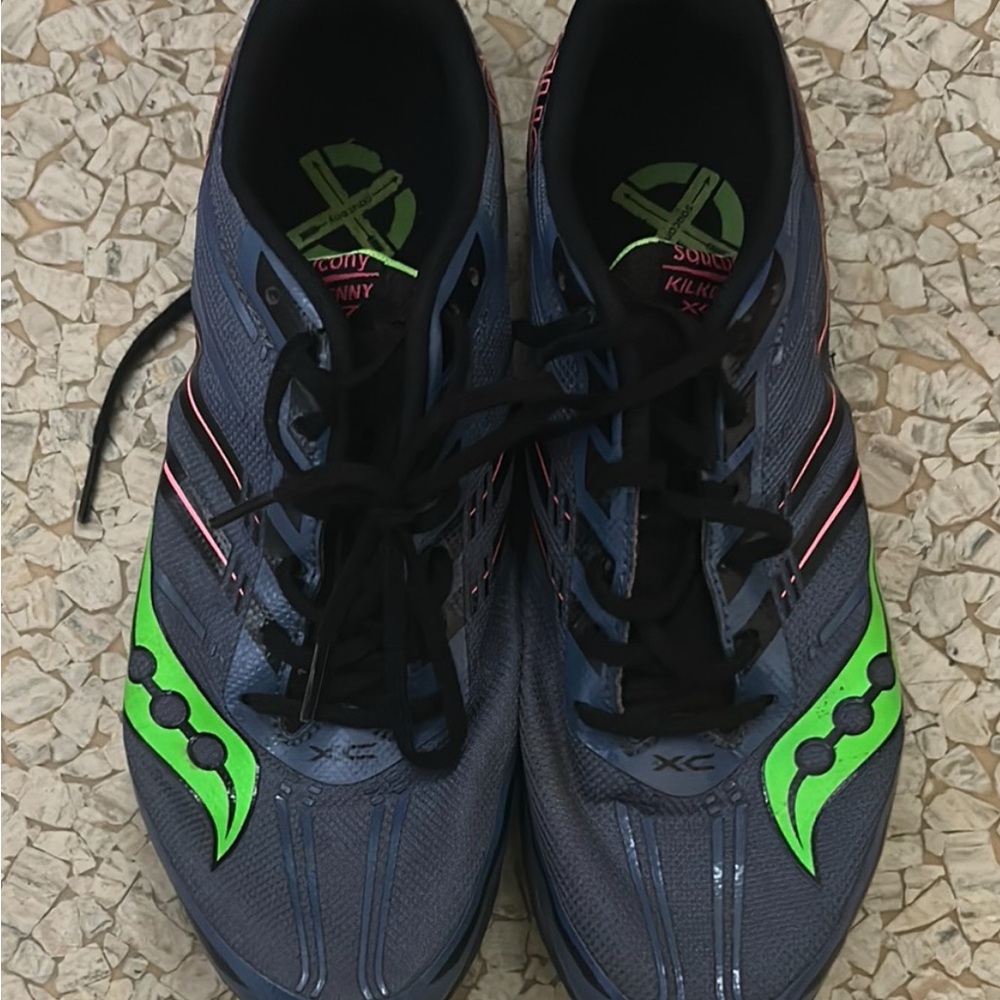 Saucony womens Athletic Shoes - blue Gray &Neon Green